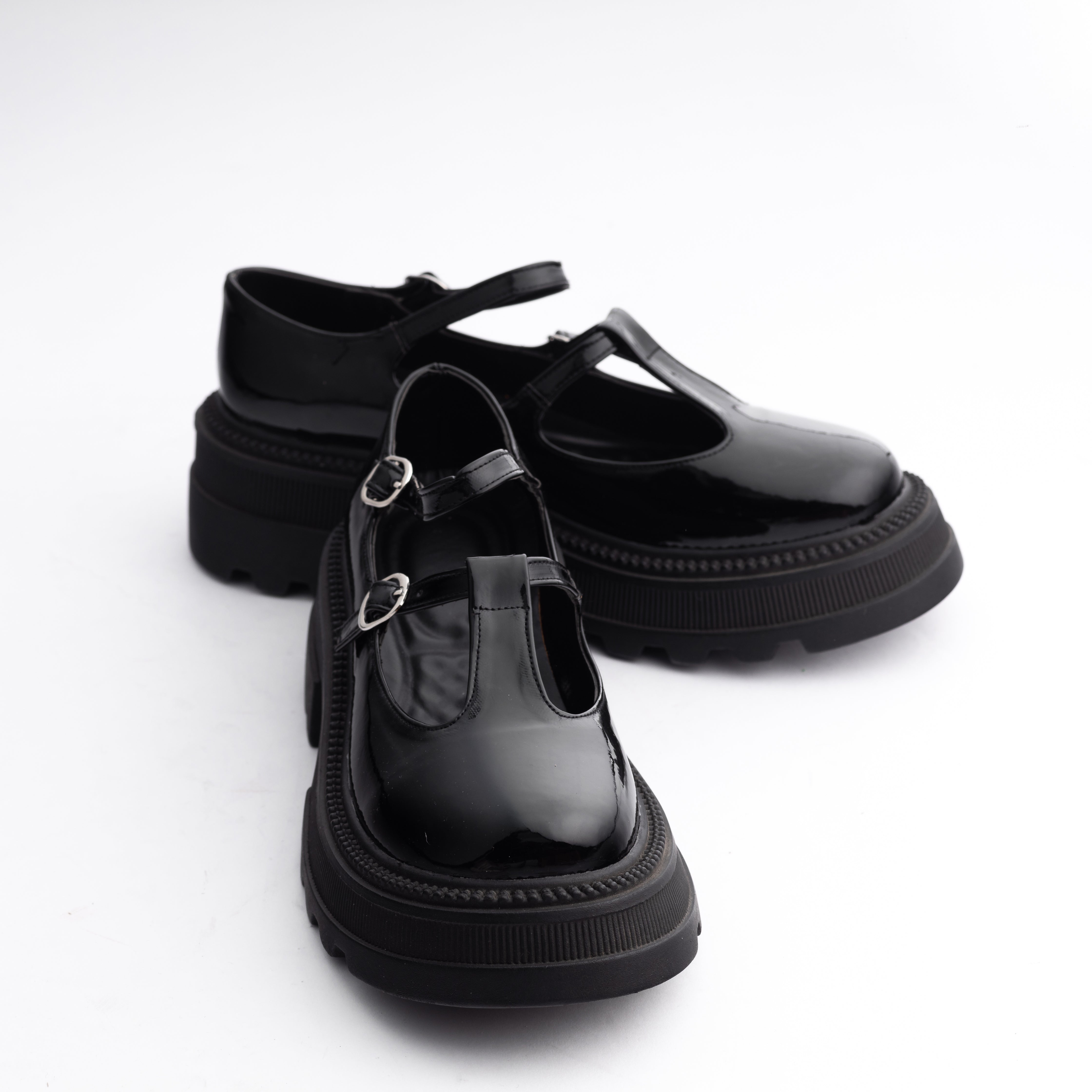 Women Black Verne Chunky Ballerina