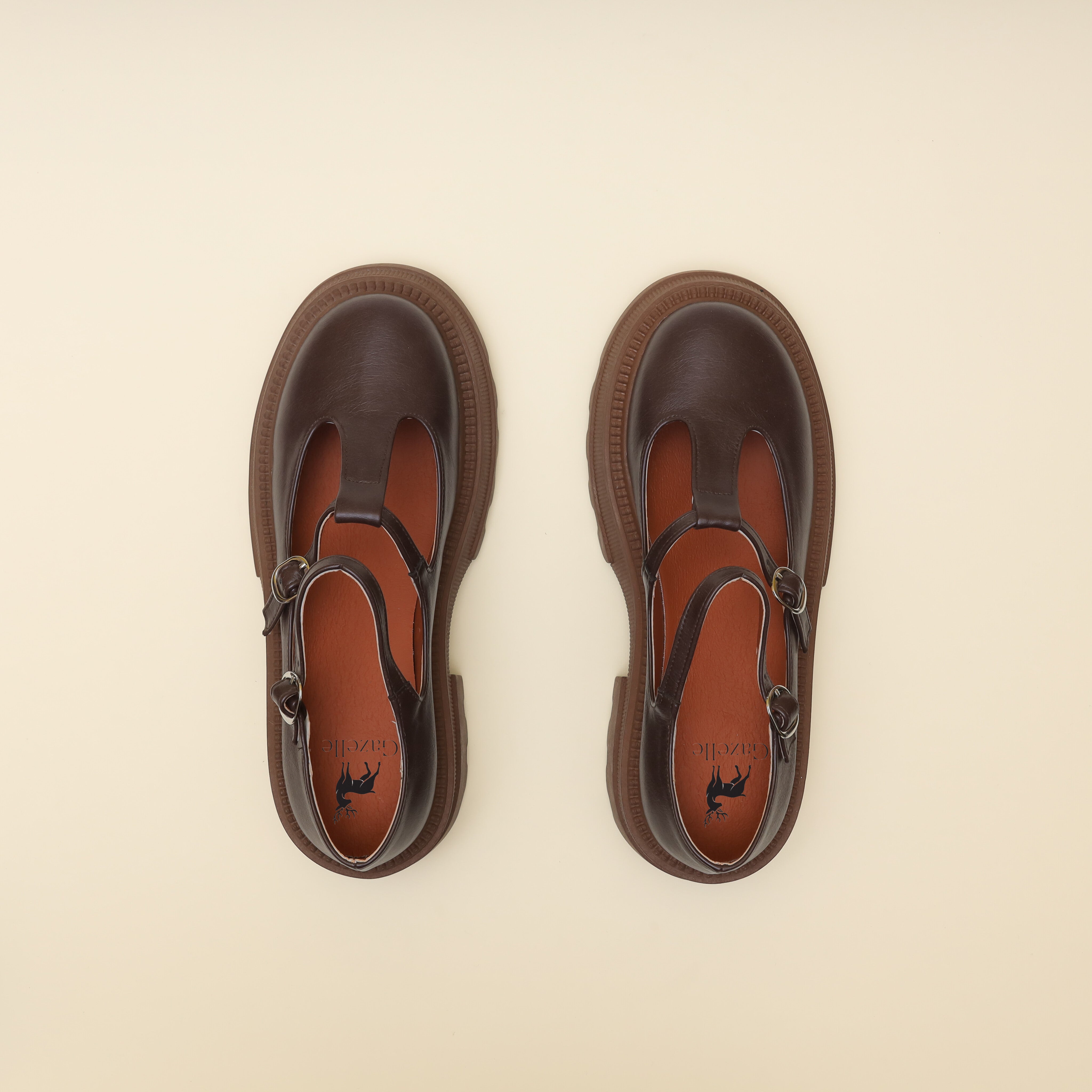 Women Brown Chunky Ballerina