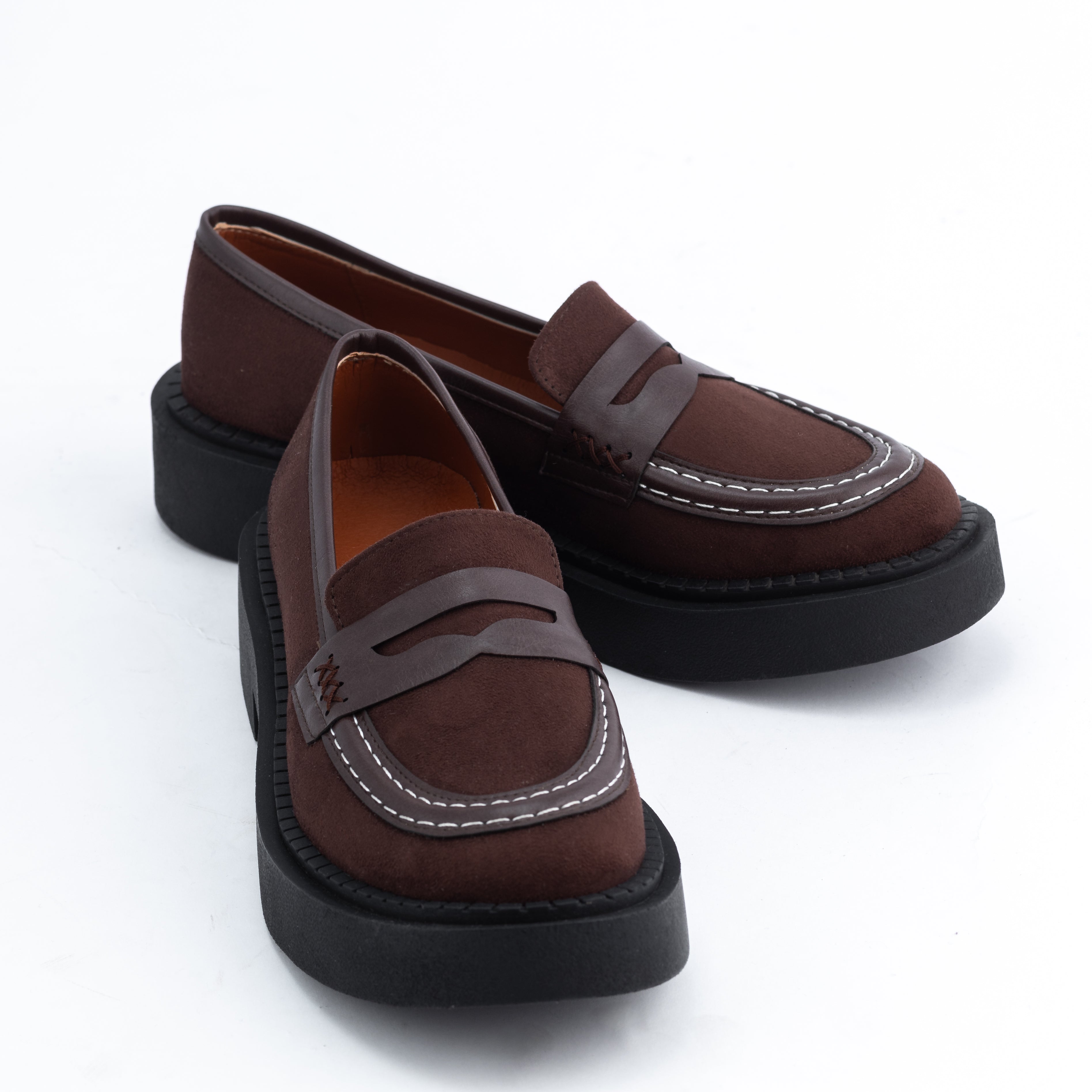 Women Brown Suede Loafers