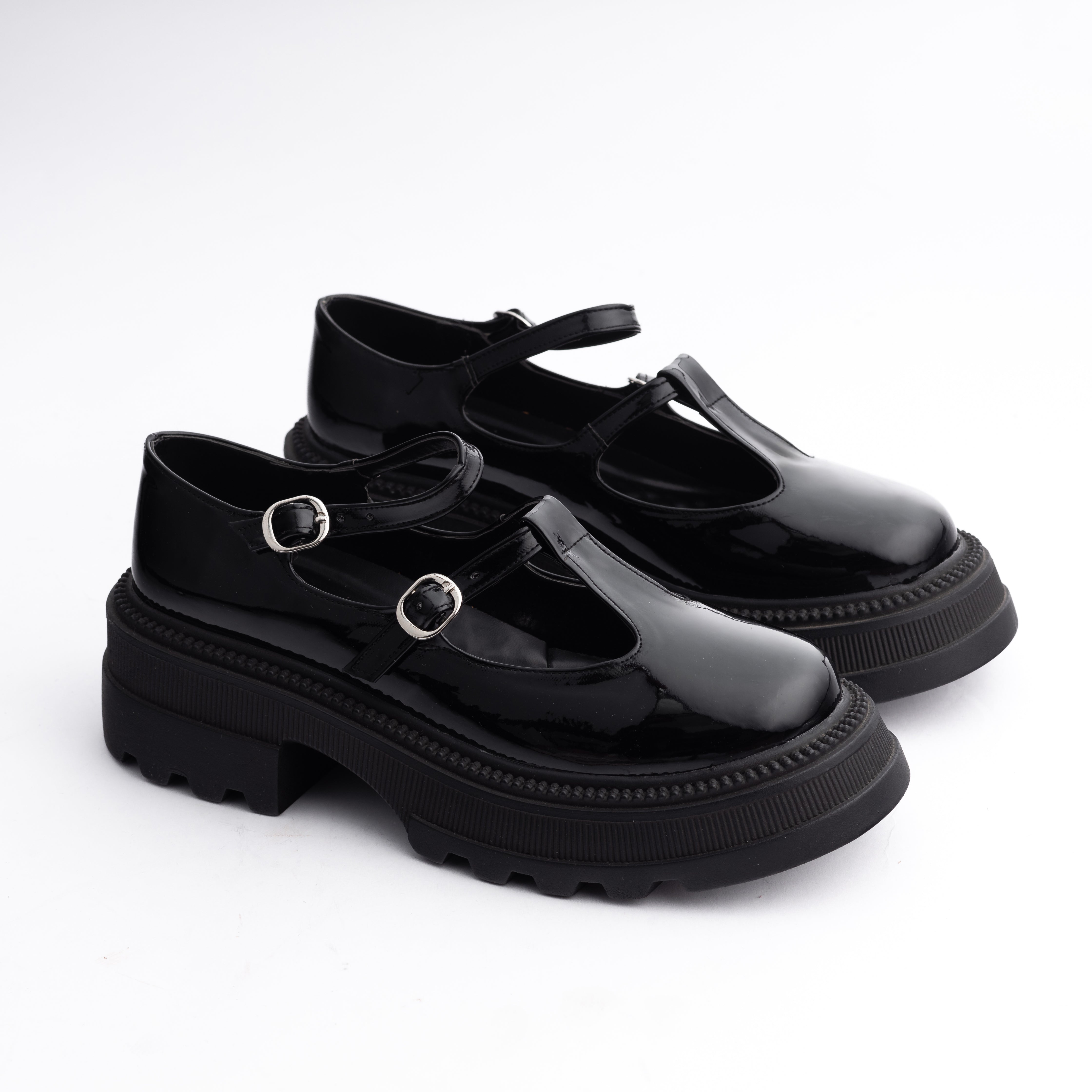 Women Black Verne Chunky Ballerina