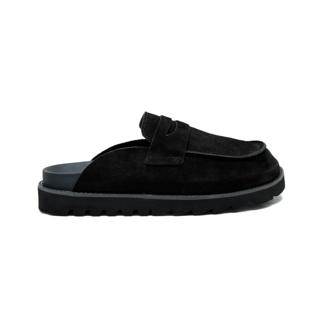 Black Suede Chunky Clog