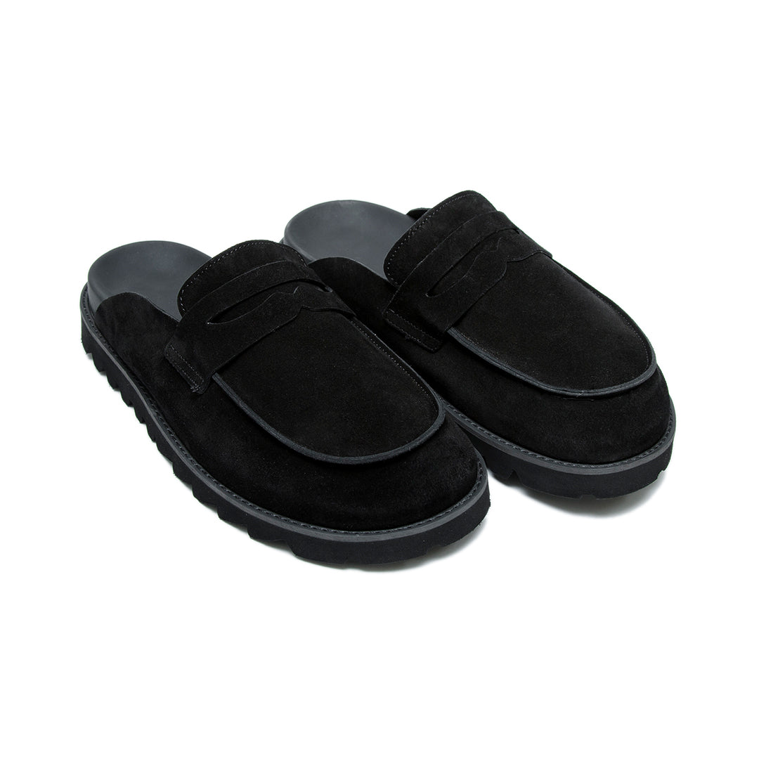 Black Suede Chunky Clog