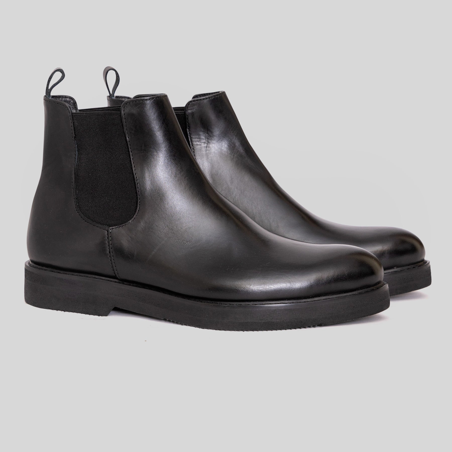 Black Chunky Chelsea Boot