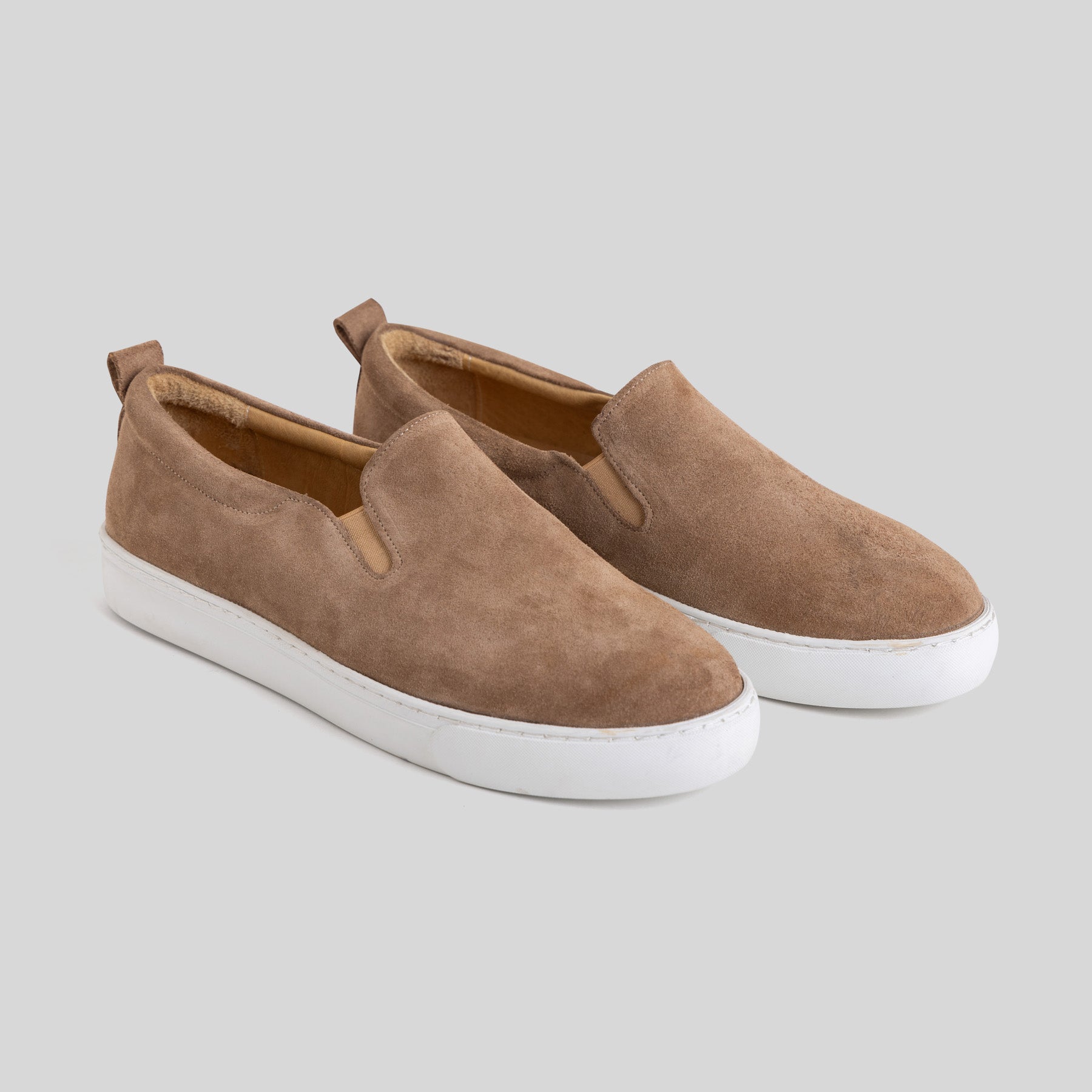 Beige Suede Espadrillis Sneakers