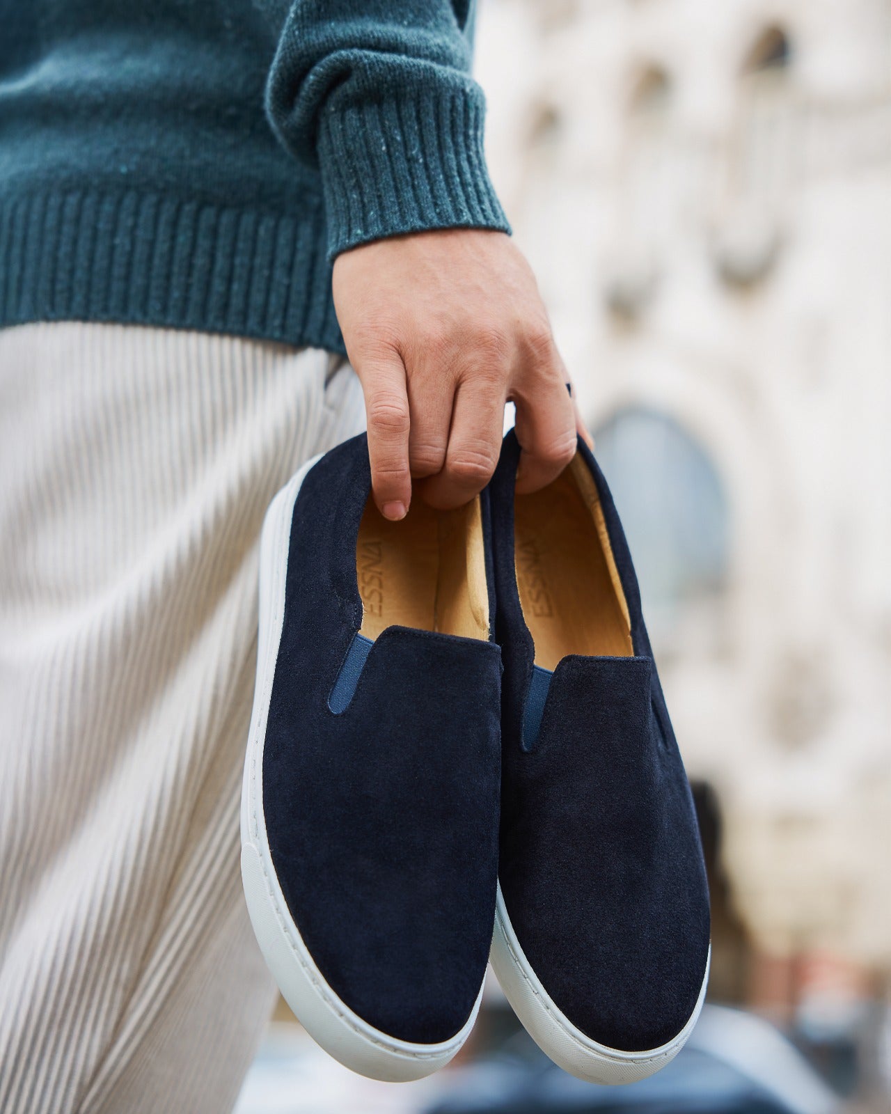 Navy Suede Espadrillis Sneakers