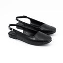 Women Black Round Flat Sandal