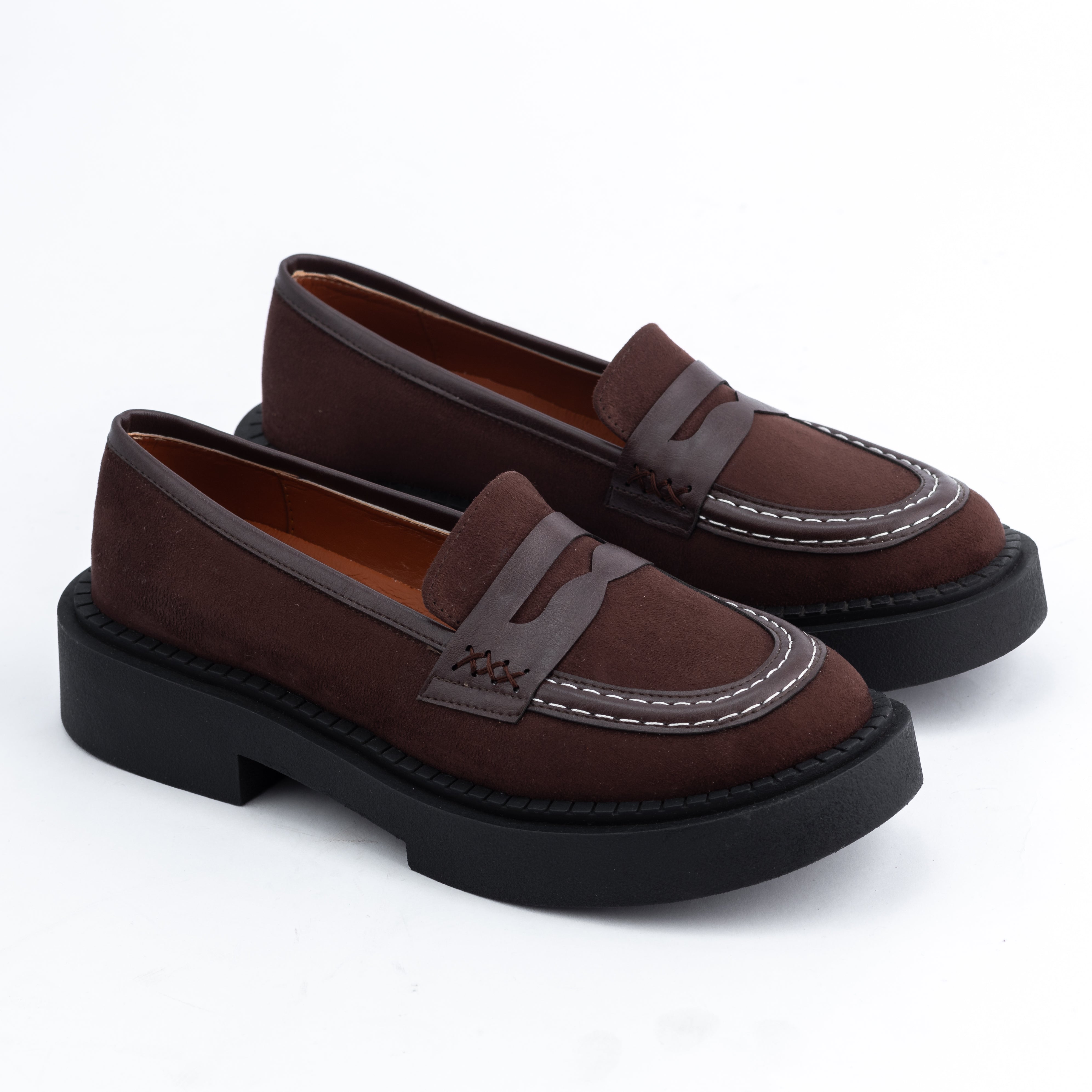 Women Brown Suede Loafers