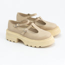 Women Beige Chunky Ballerina