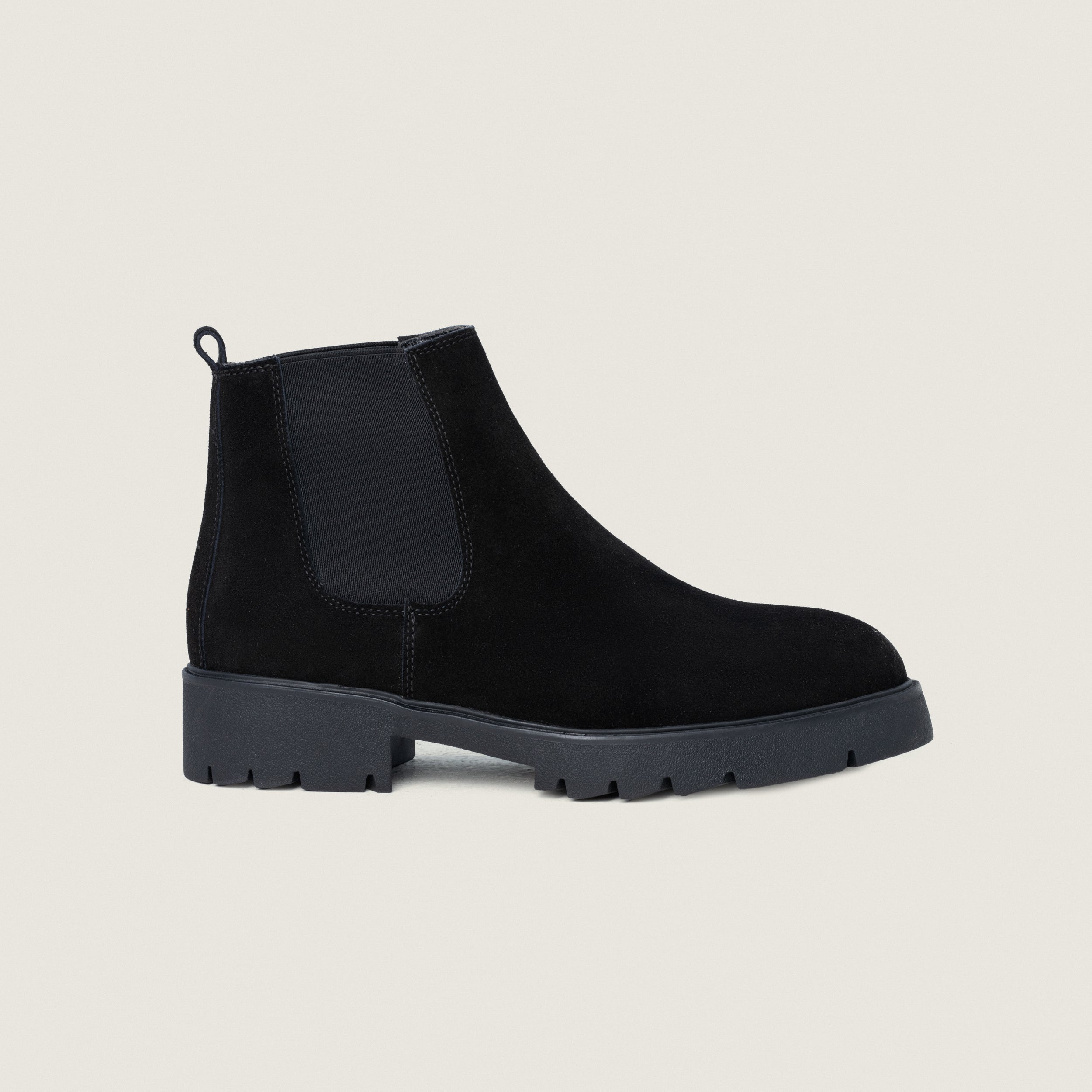 Black Suede Chelsea Boot