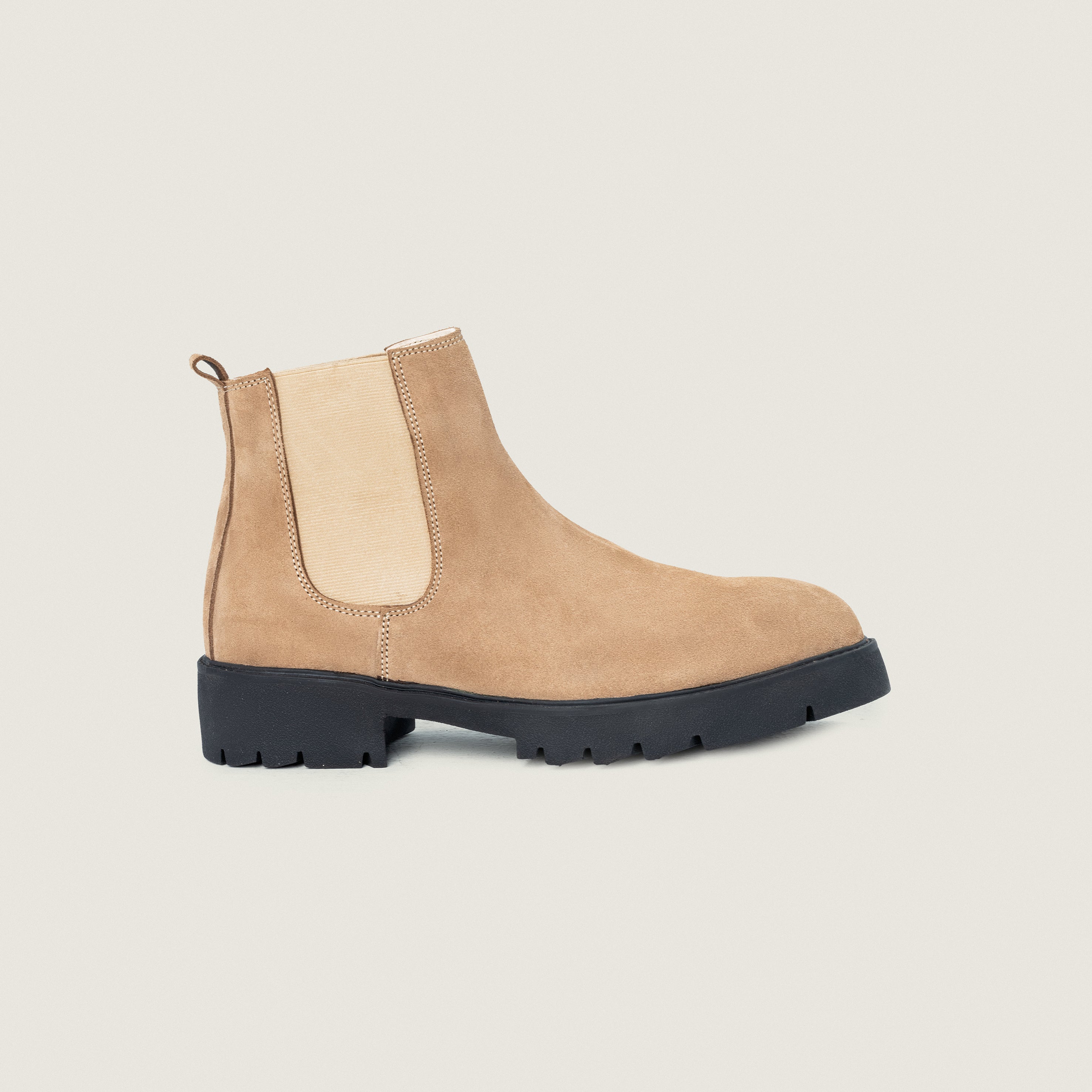 Beige Suede Chelsea Boot