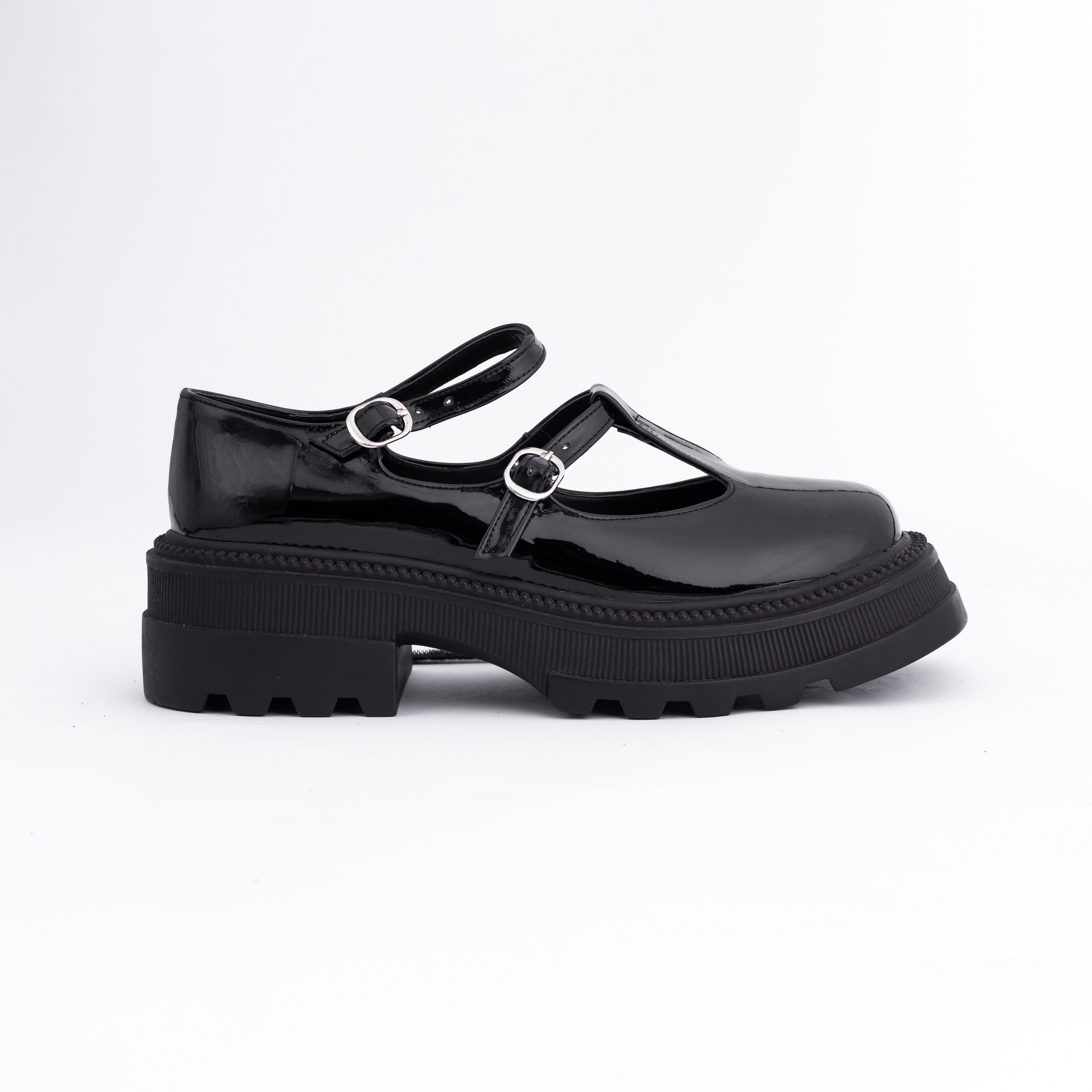 Women Black Chunky Ballerina