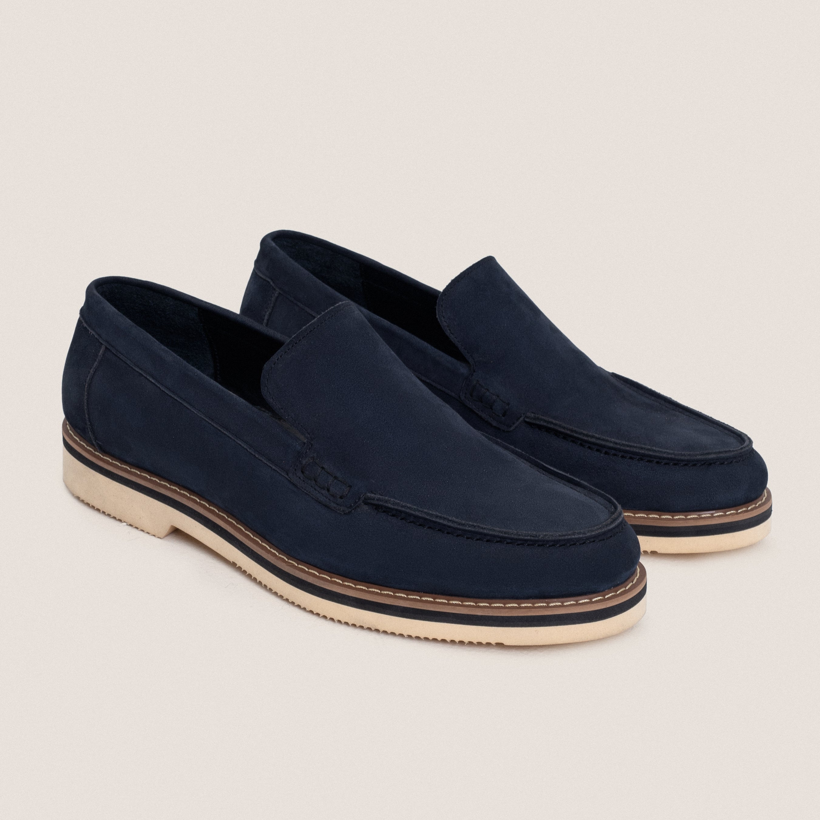 Navy Chunky Loafers