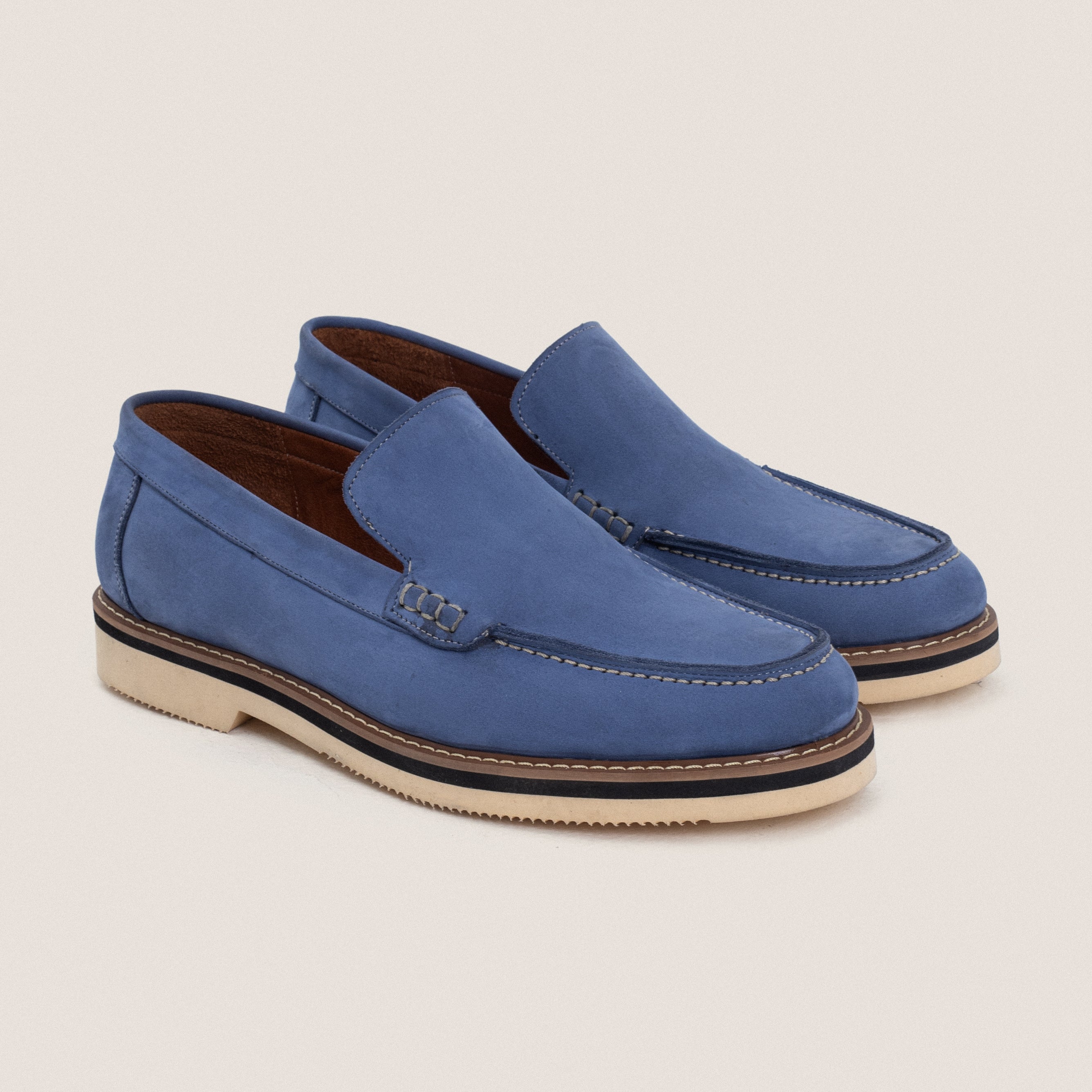 Blue Chunky Loafers