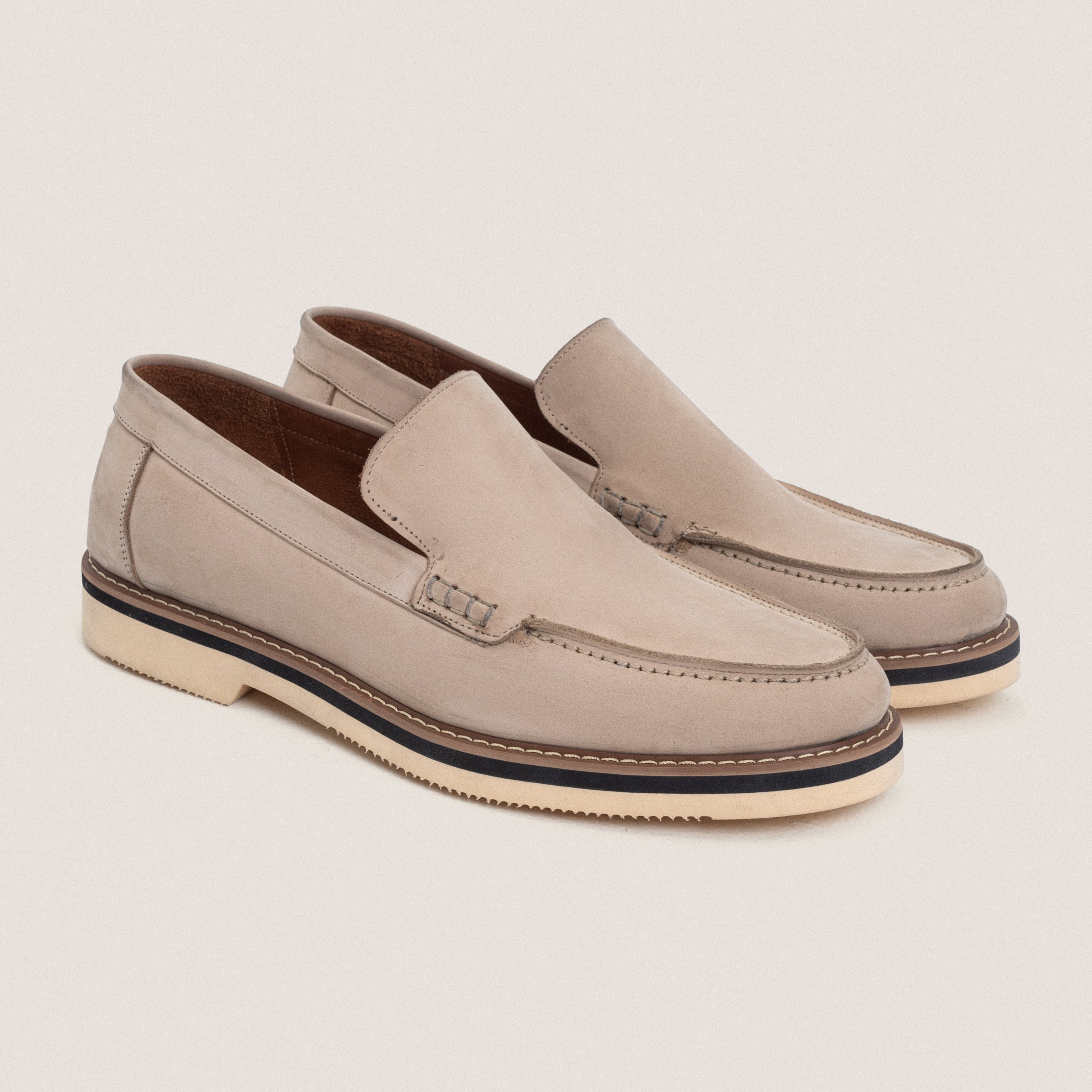 Beige Chunky Loafers