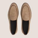 Beige Raffia Loafers