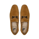 Havan Suede Buckle Moccasin Shoes