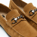 Havan Suede Buckle Moccasin Shoes