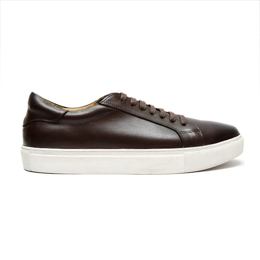 Dark Brown Plain Sneakers