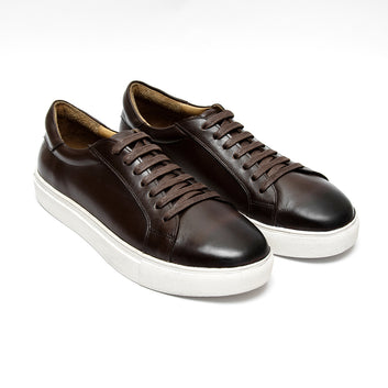 Dark Brown Plain Sneakers