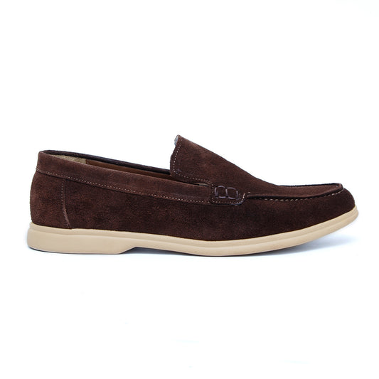 Brown Suede Loafer Sneakers