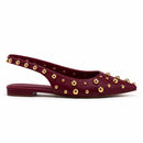 Women Burgundy Aurelia Slingback