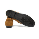 Havan Suede Buckle Moccasin Shoes