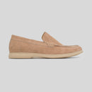 Beige Suede Loafer Sneakers