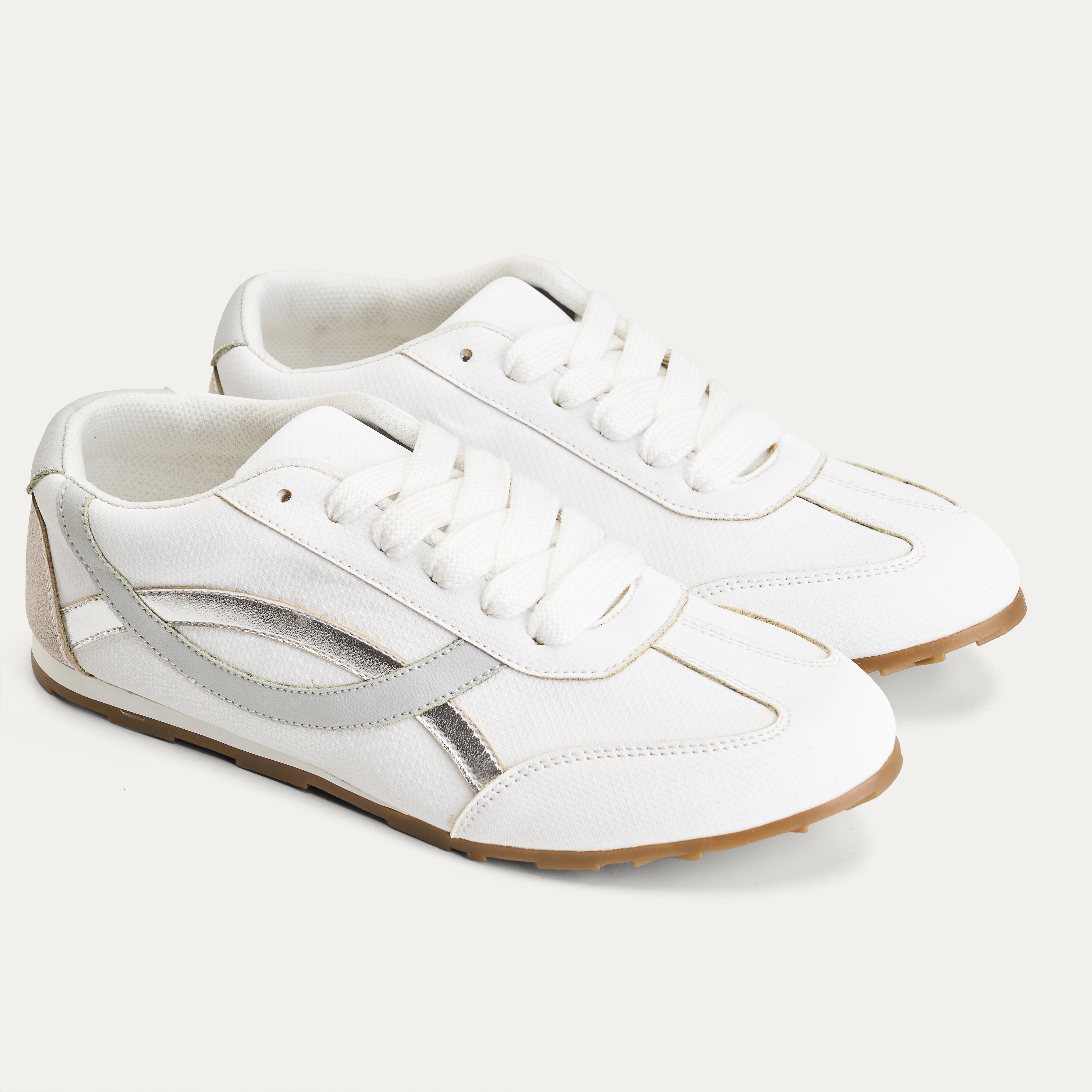 White Retro Glide Sneakers
