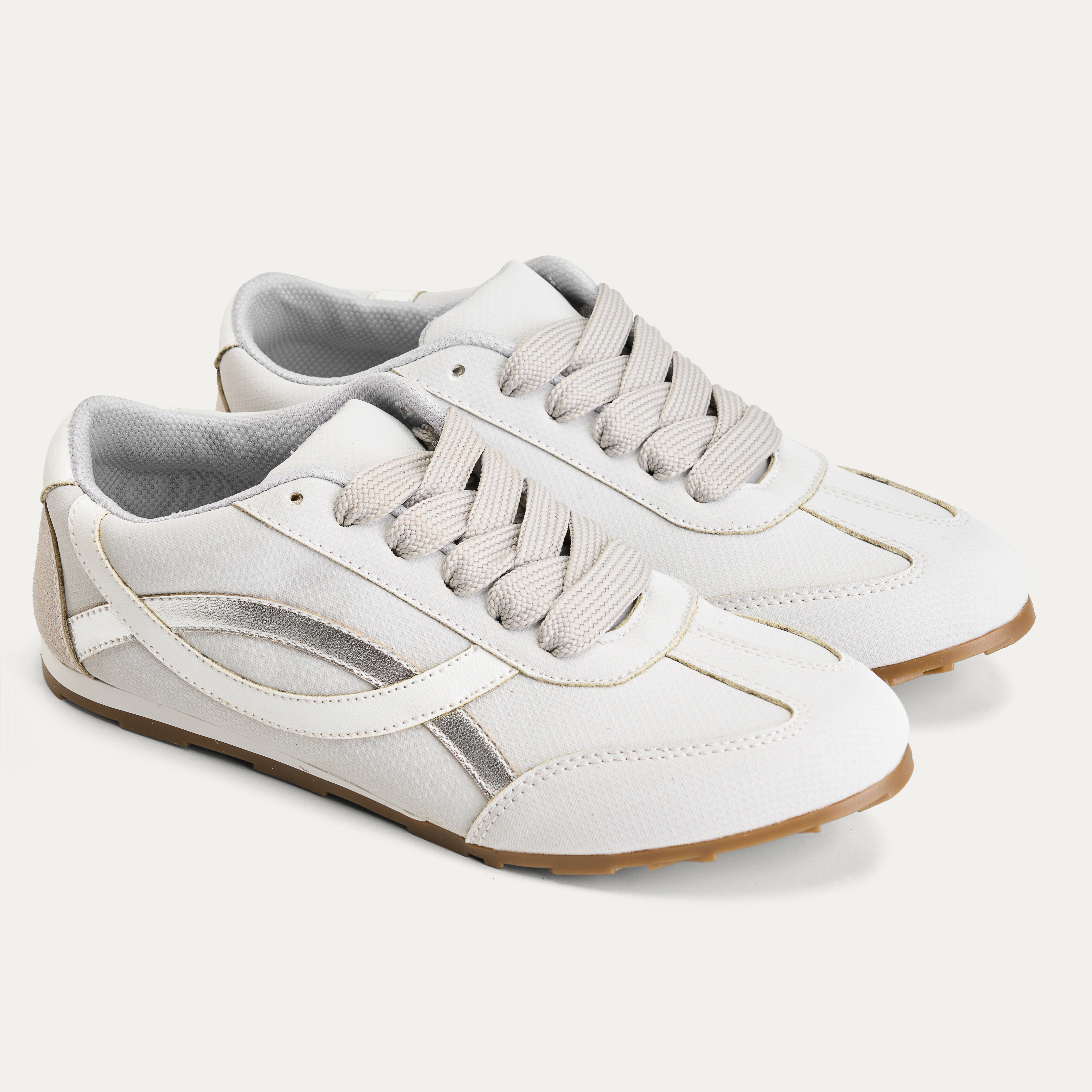 Grey Retro Glide Sneakers