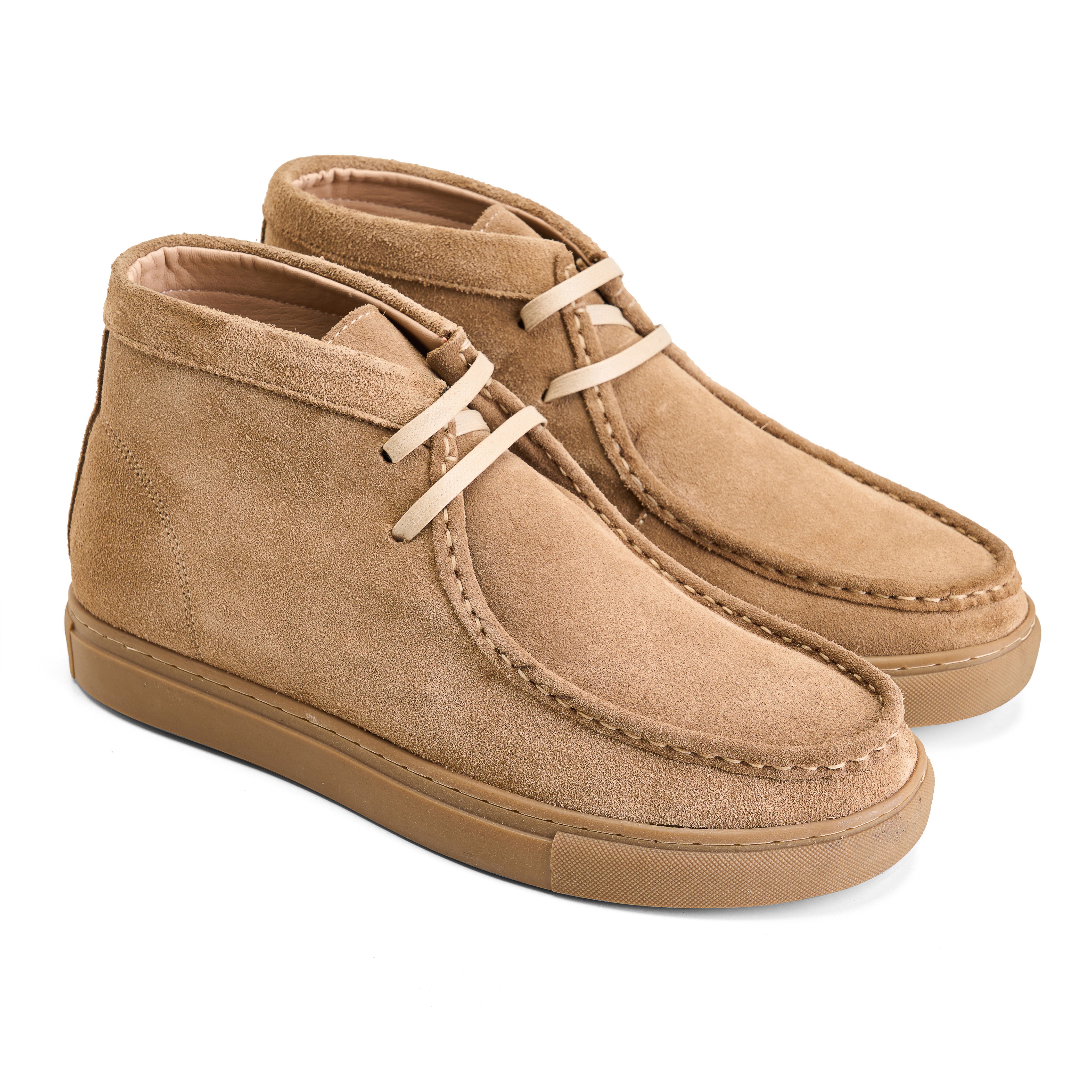 Beige Moc Toe Derby Boot