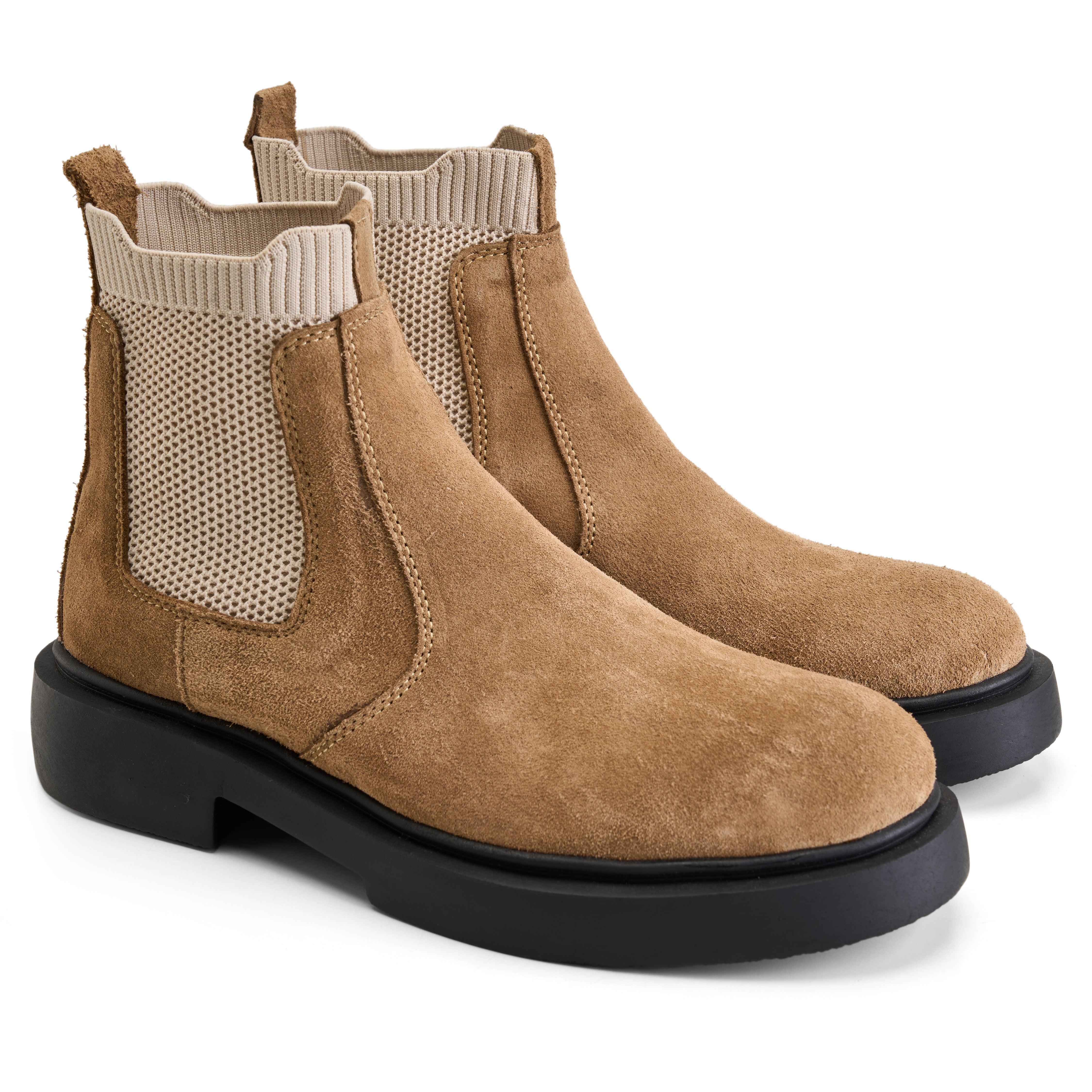 Beige Stretch Boot
