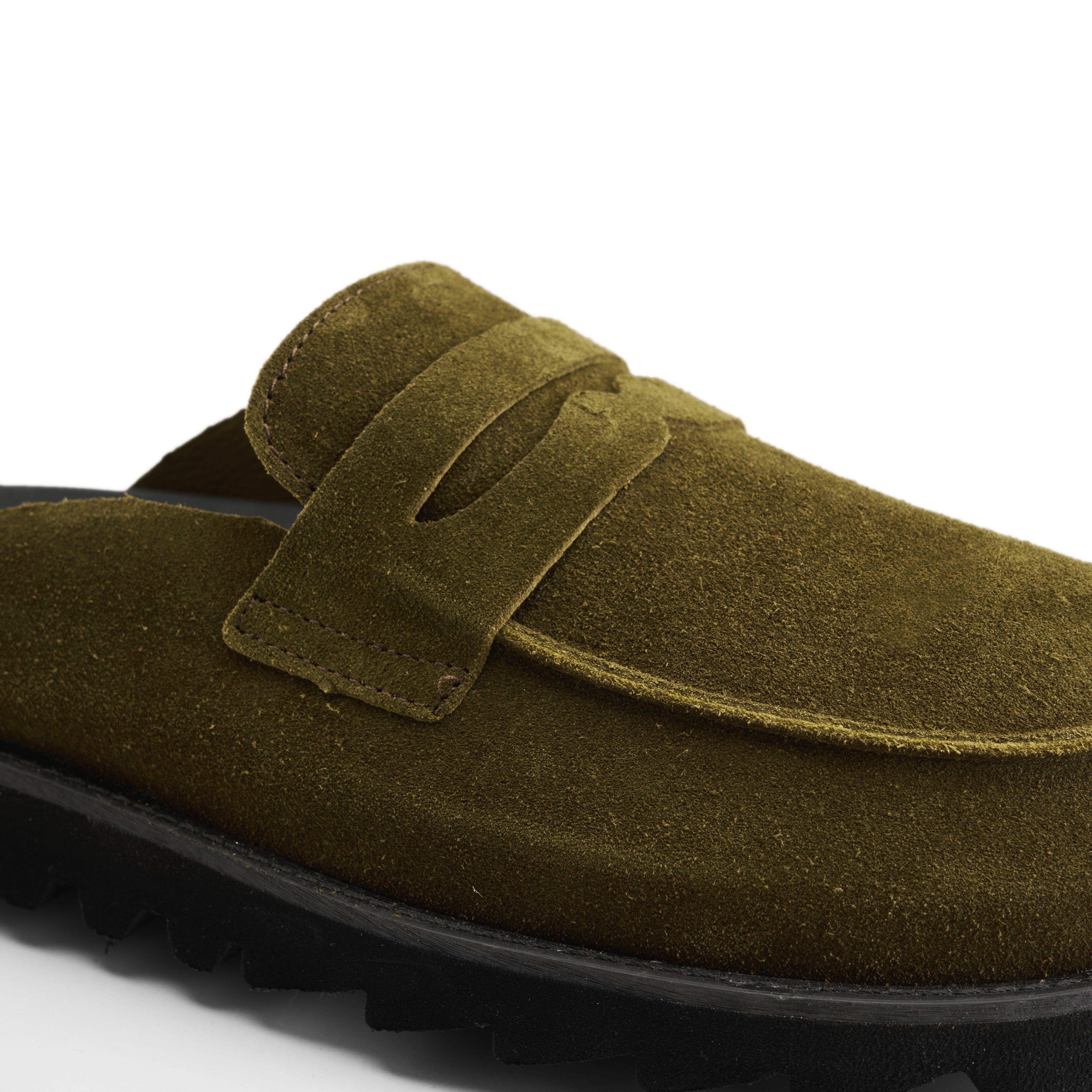 Olive Chunky Clog