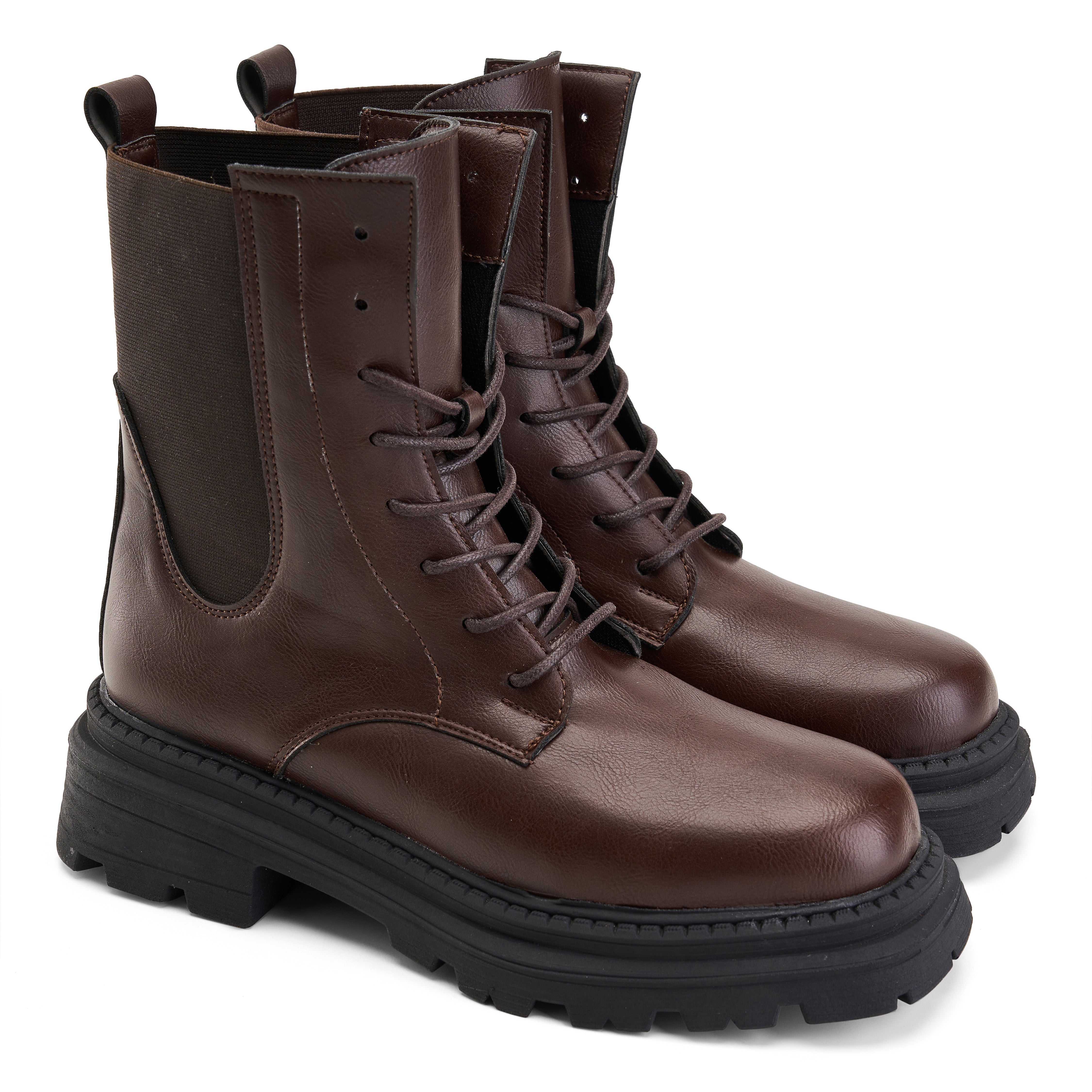 Brown Combat Style Boots