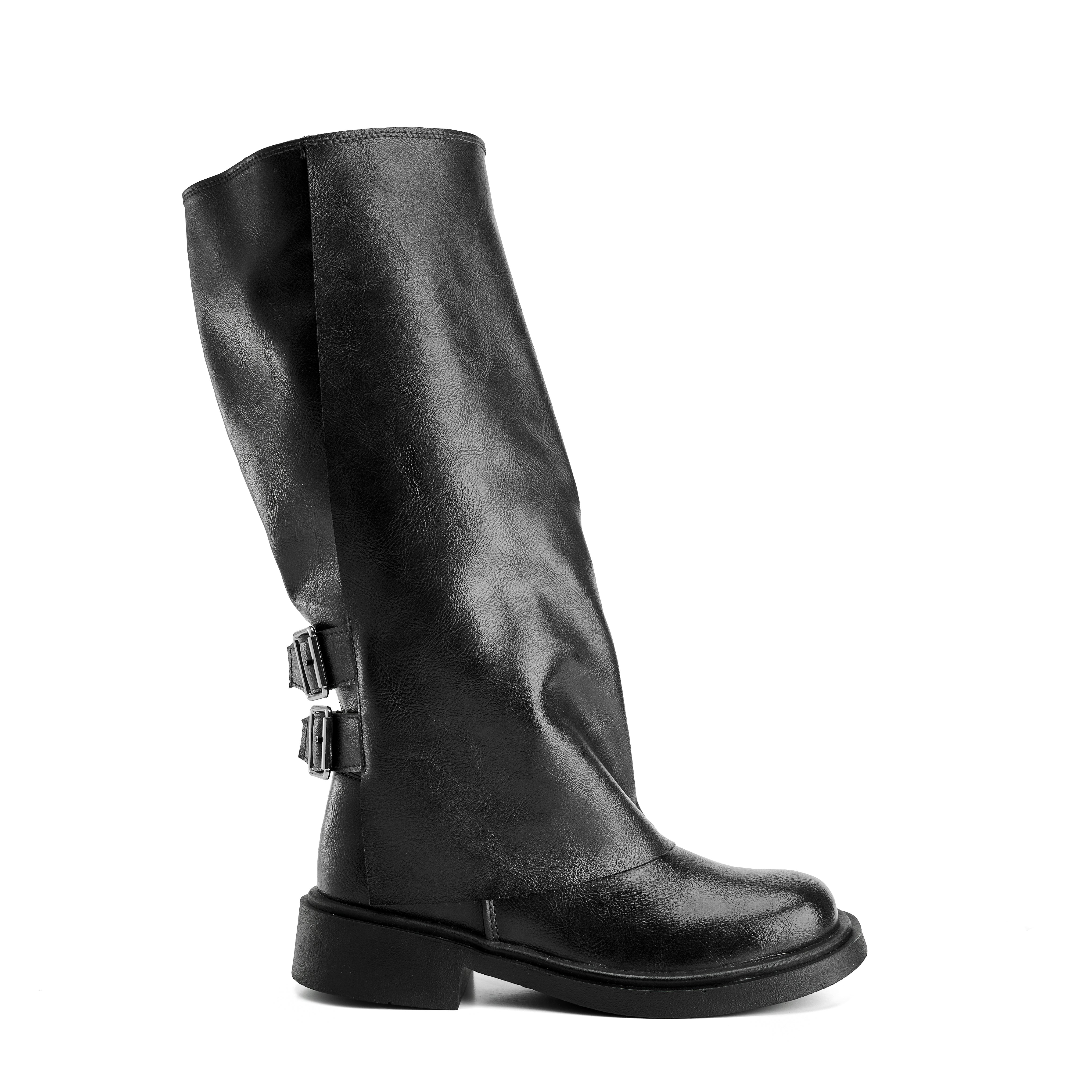 black Buckle Boot