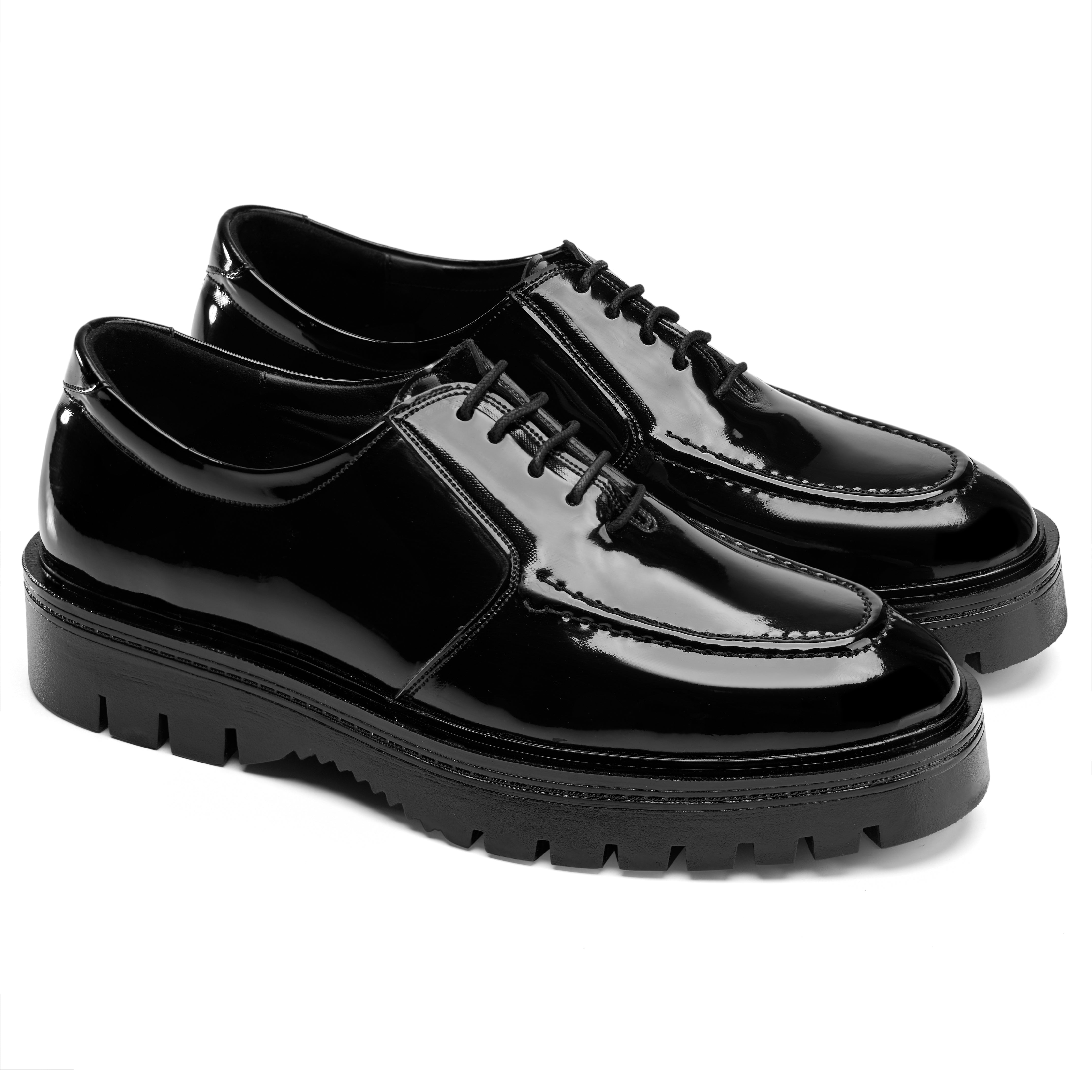 Bulky Black Verne Laces Loafer