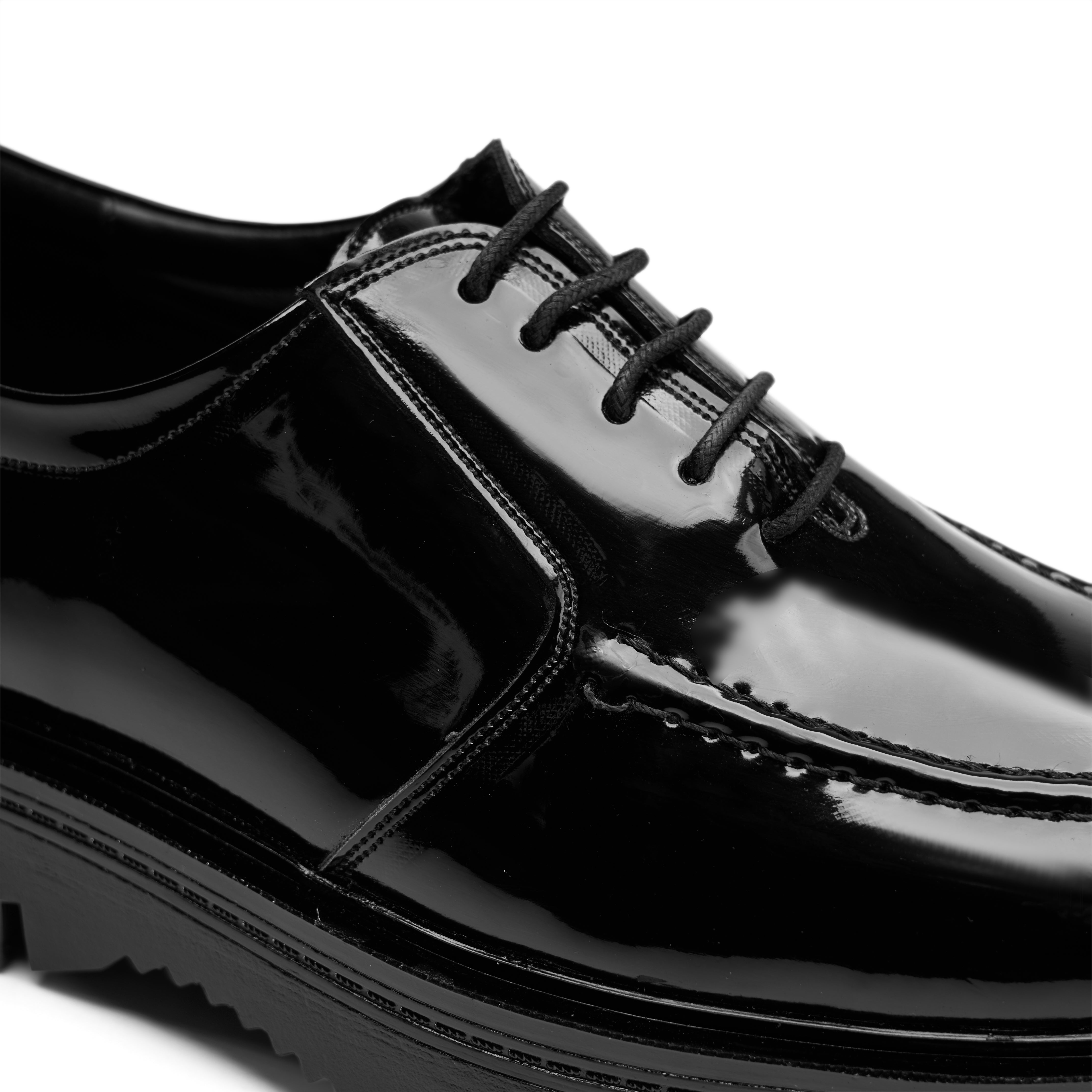 Bulky Black Verne Laces Loafer