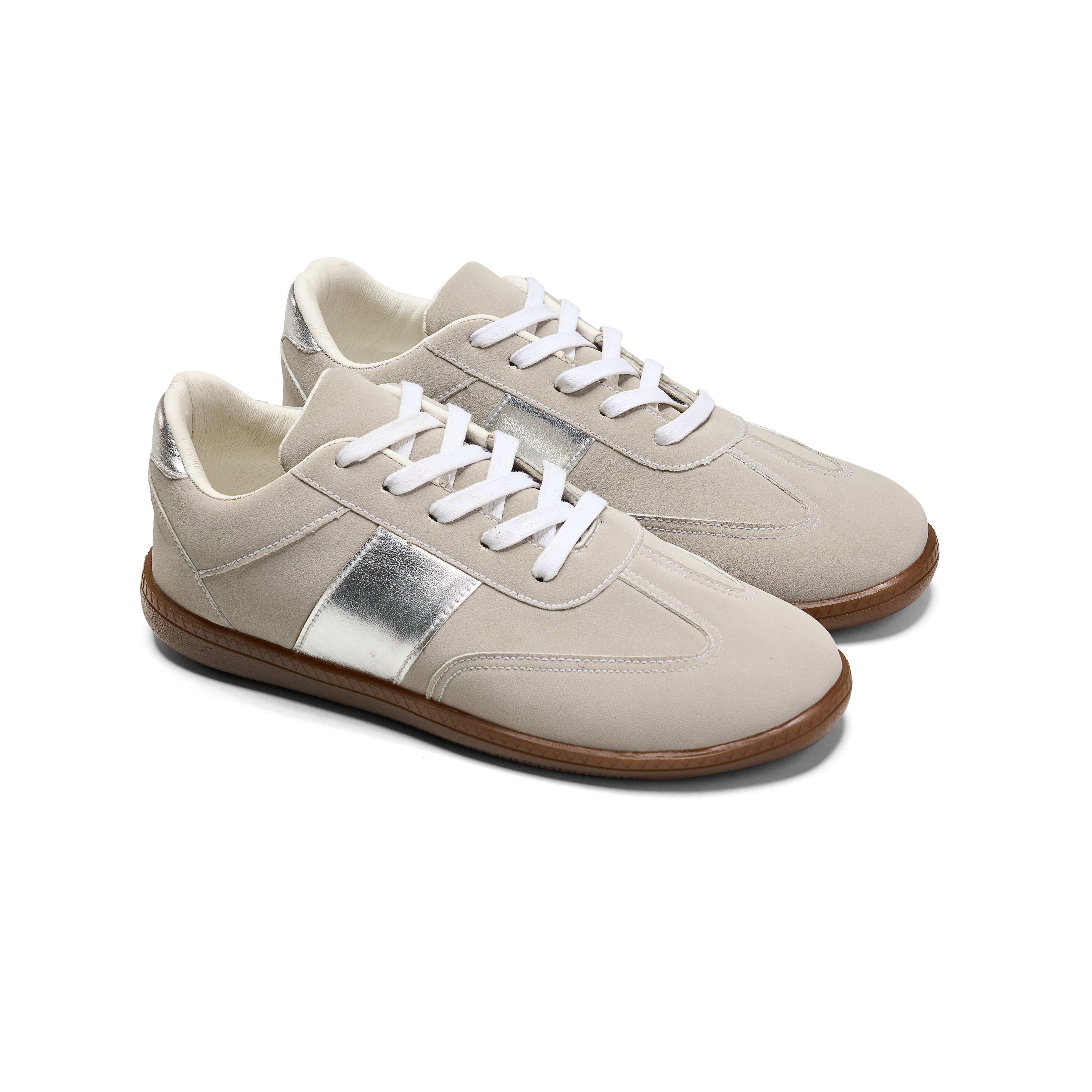 Women Beige Flat Sneakers