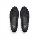 Black Crochet Mesh Ballet Flats