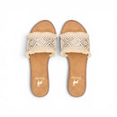 Women Gold Fringe Slide Slipper
