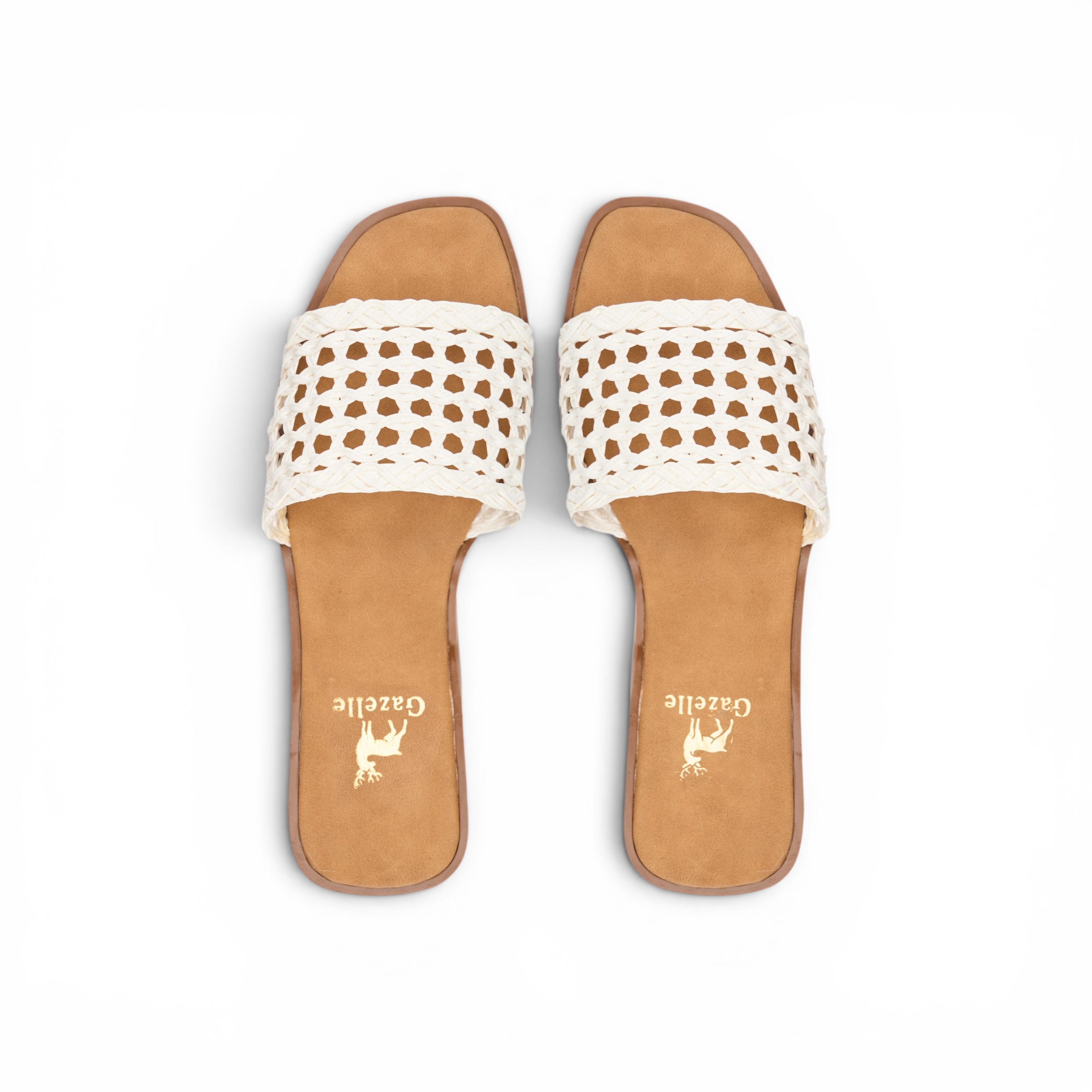 Women White Cutout Slide Slipper