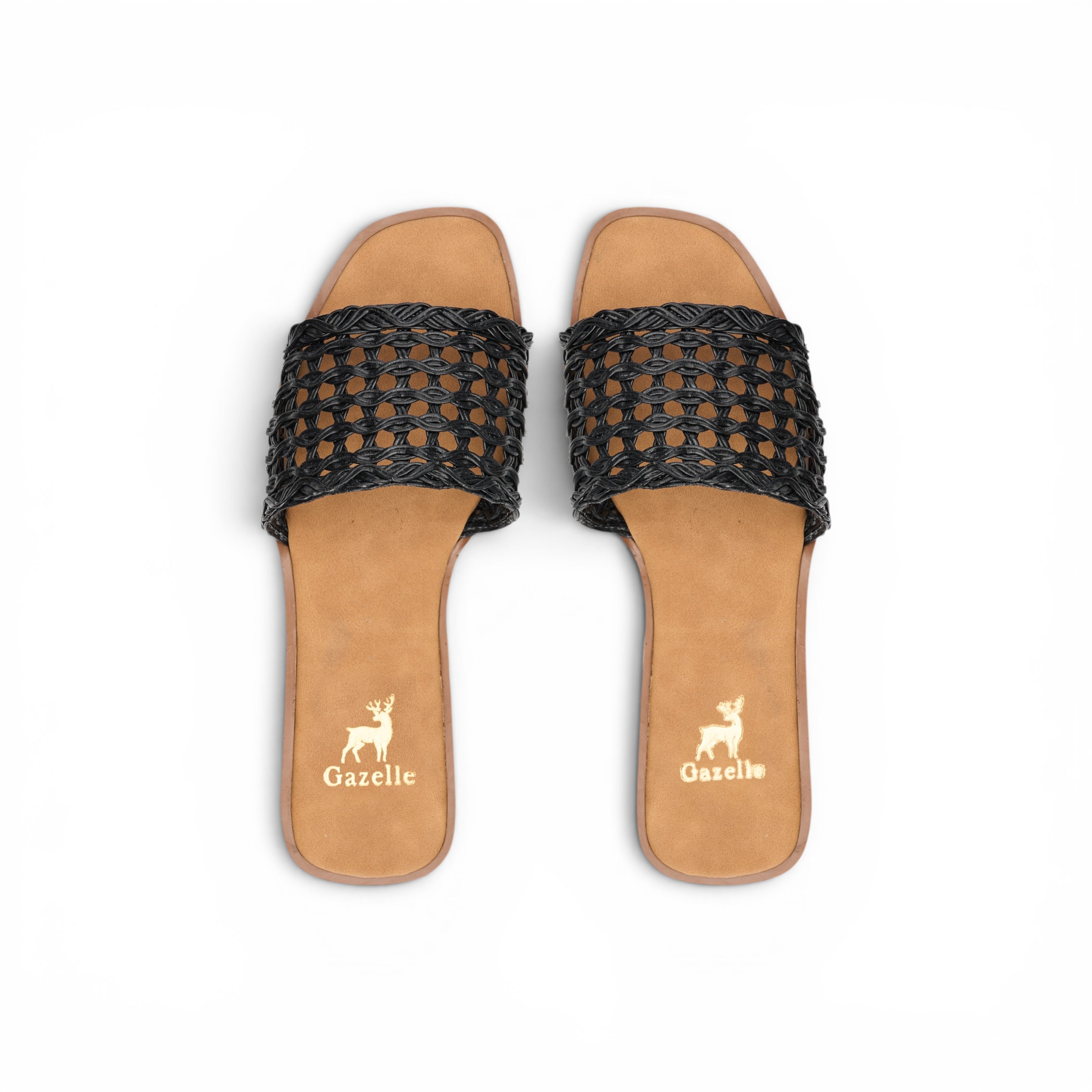 Women Black Cutout Slide Slipper