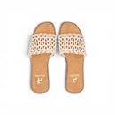 Women White Strap Slipper