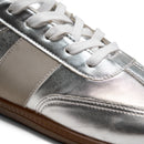 Women Silver Flat Sneakers