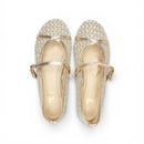 Gold Shimmer Mary Jane Ballet Flats