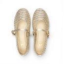 Women Gold Breathable Flat Shoes