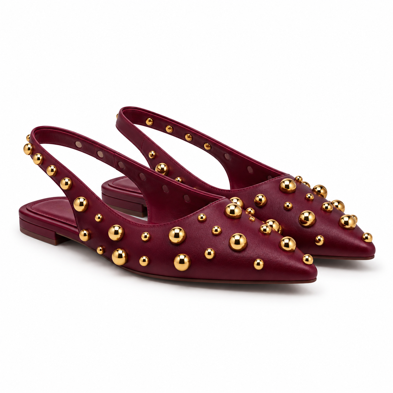 Women Burgundy Aurelia Slingback