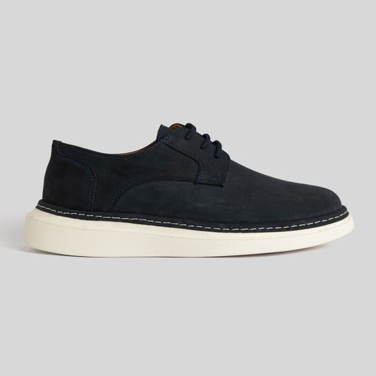 Navy Suede Chunky Sneakers