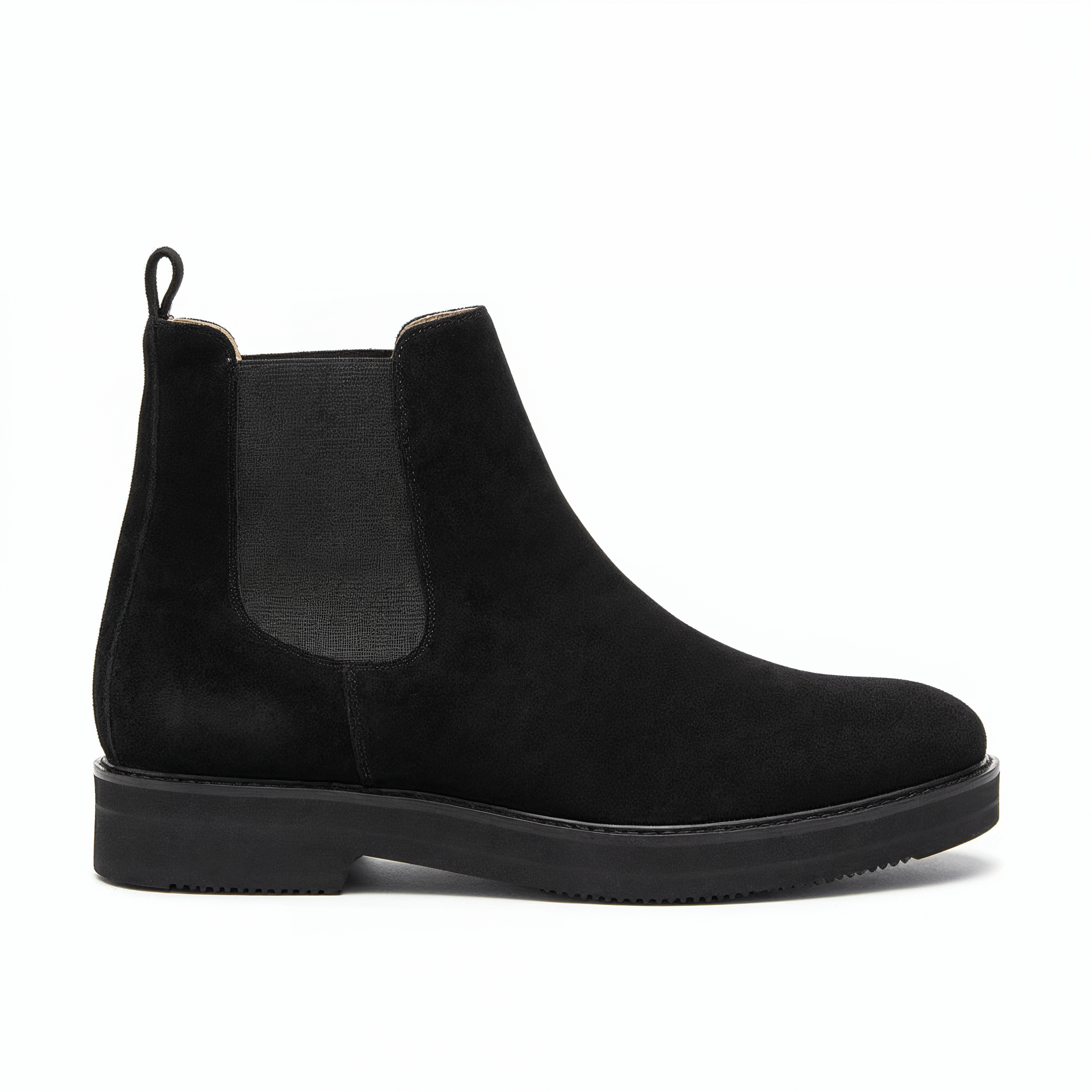 Black Suede Chelsea Boot