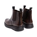 Brown lined chelsea boot