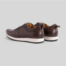 Brown Leather Runner Sneakers